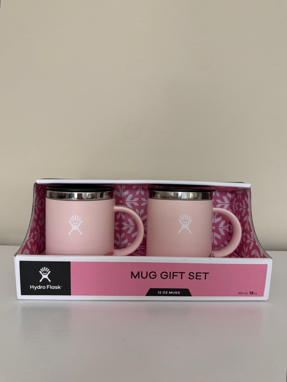 NIB Hydro Flask 2pc Coffee Mug Set Trillium: 12oz BPA-Free Vacuum-Insulated